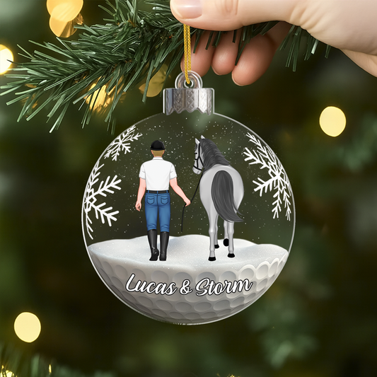 7132OUS2 3d printing effect custom acrylic ornaments christmas gifts for horse lovers 7132O3T5U