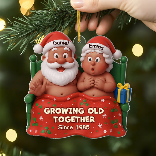 7144OUS2 3d printing effect acrylic naughty santa and mrs claus ornaments customized xmas gifts 7144O3ZWG
