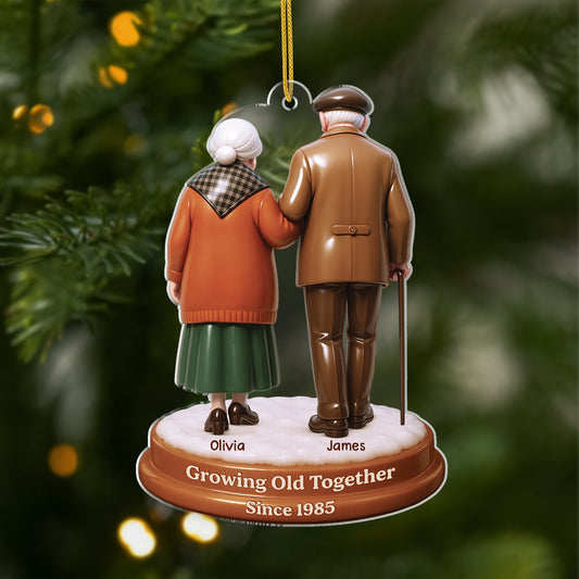 7148OUS1 3d printing effect custom acrylic christmas ornaments gifts for old couples 7148OTQNG