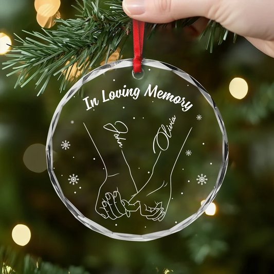 7161OUS2 glass in loving memory ornament custom christmas gifts for couples 7161OTT5G