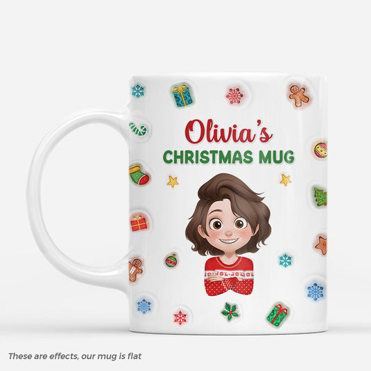 7186MUS1 3d printing effect personalized christmas mug with photo gifts for him her 7186MKQ5A