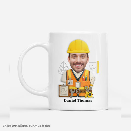 7223MUS1 3d printing effect engineer mug_ with photo personalized gifts for engineers 7223MTLCB