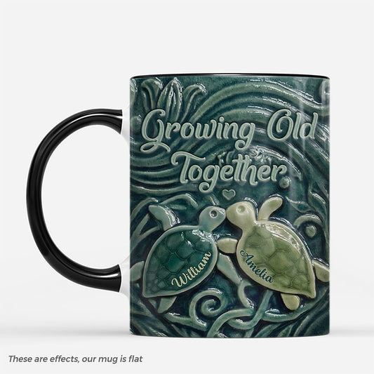 7224MUS1 3d printing effect sea turtle mug personalized gifts for couples_ 7224M8PTG