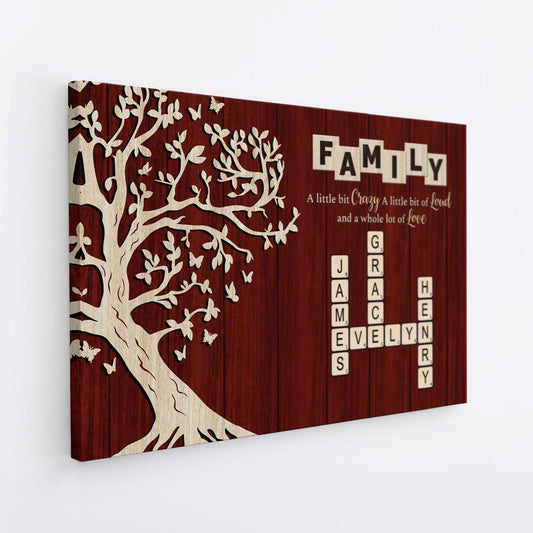 7256CUS2 personalized family canvas family name crossword wall art_ 7256C8T5I