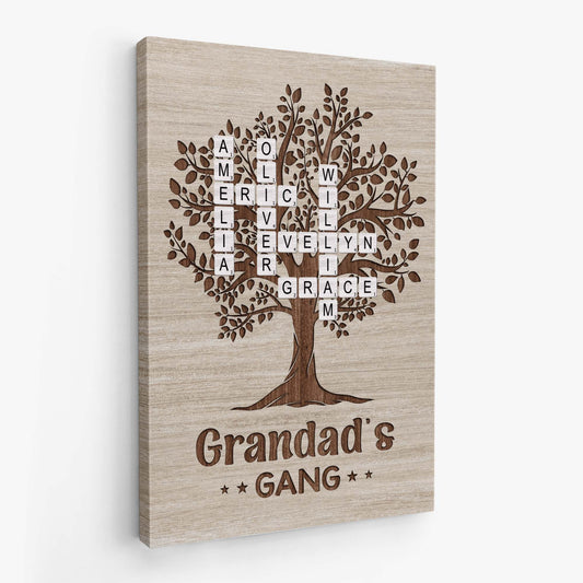 7258CUk2 crossword name wall art_ personalized canvas for grandma grandpa 7258C8L5A