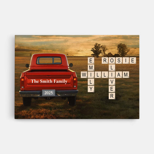 7269CUS1 family crossword canvas personalized gift for family 7269CTT5I