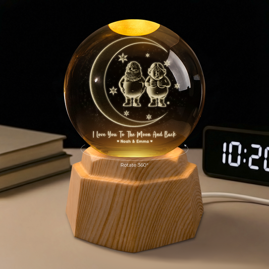 7274LUS1 moon 3d crystal ball lamp personalized gifts for couples 7274L5Q5G