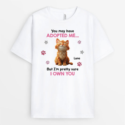 7342AUK1 personalised im pretty sure i own you shirt_ for cat lovers 7342a8vad