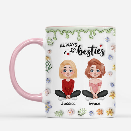 7382MUS2 3d printing effect sisters forever mug personalized christmas gifts for friends 7382M6L5F