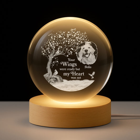 7407LUS1 forever loved photo crystal ball lamp personalized pet memorial gifts 7407L3TAC