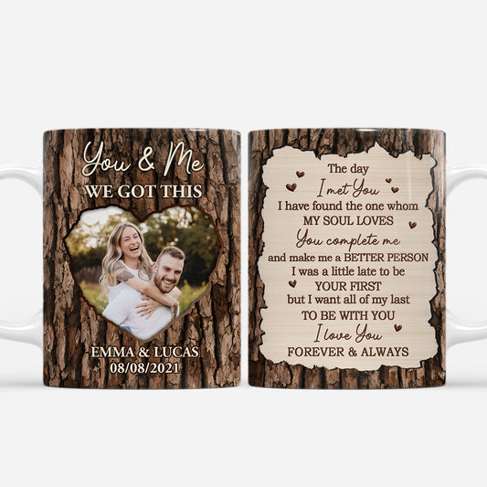 7434MUS1 3d printing effect personalized photo mugs for couples you and me we got this 7434MTQAG