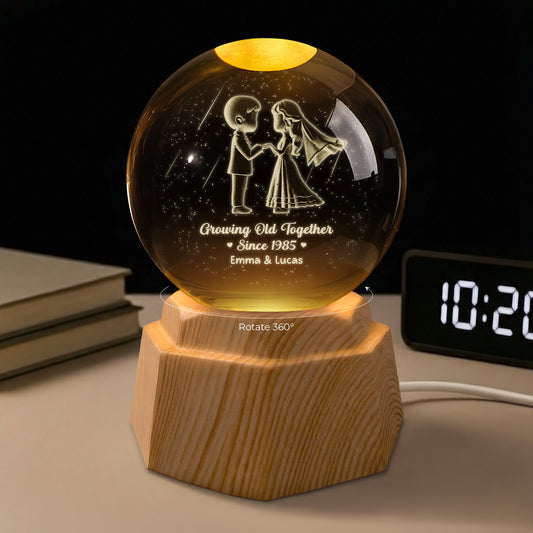 7436LUS1 bride and groom 3d crystal ball lamp personalized gifts for couples 7436LTLCG_56cfbdf2 8b59 41a4 903c 9b7f9791d64c