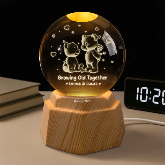 7471LUS1 bear 3d crystal ball lamp personalized gifts for couples 7471L3PCG_16ddb6e7 79c8 461e 9377 7d7b9fd6d773
