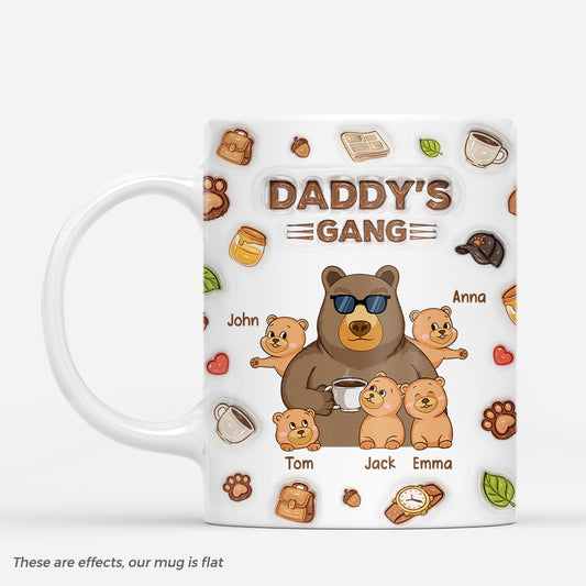 7519MUS1 3d printing effect personalized bear mug gifts for dad grandpa 7519M3QZB