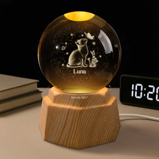 7614LUS1 dog cat 3d crystal ball lamp personalized gifts for pet lovers 7614L_ebc651de a7b9 49f0 87ec 6971832c3e0c