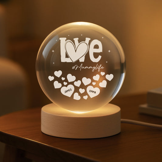 7626LUK2 custom crystal ball lamp with names gifts for mom and grandma 7626L6LTA