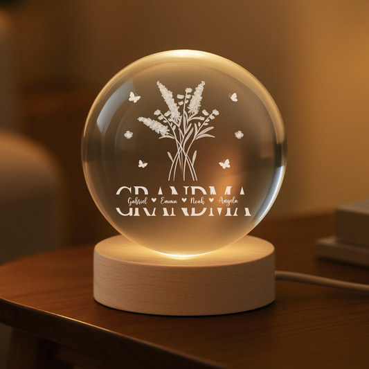 7627LUS2 custom crystal ball lamp with names gifts for mom and grandma 7627L6FMA
