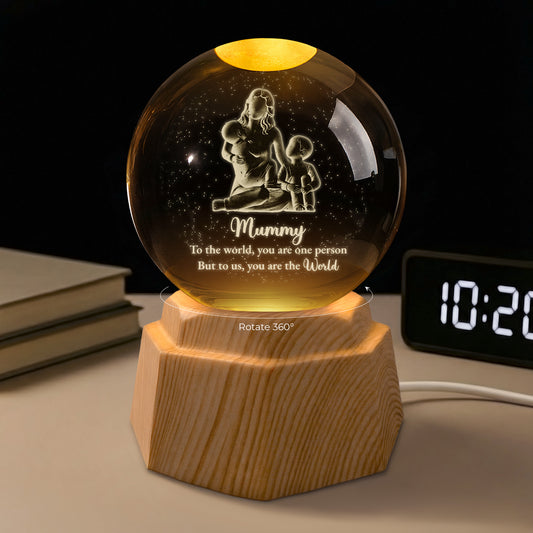 7632LUS1 custom 3d crystal ball lamp mommy to the world you are one person 7632LCLAA_2
