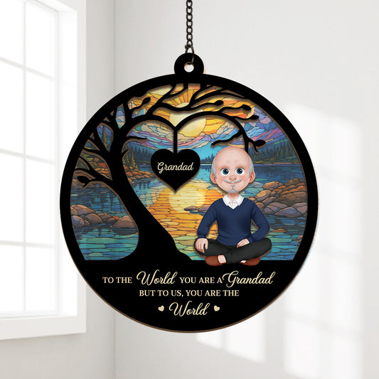 7652UUK1 personalised window hanging suncatcher ornament for grandadgranny 7652u8pzb