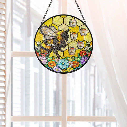 7679UUK1 personalised stained glass bee suncatcher_ for mumgranny 7679utvwa_2_e59907bd 5159 4cf5 bcc6 b276ec743b31