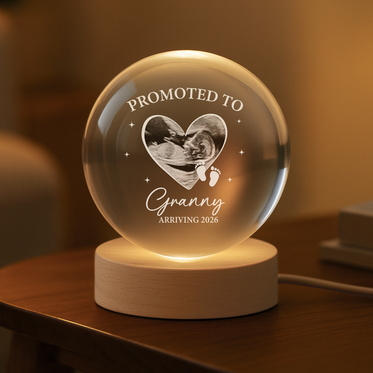 7690LUK1 personalised promoted to grandma crystal ball lamp with ultrasound picture 7690ltfca