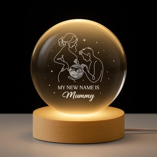 7697LUK1 personalised crystal ball lamp for mum to be and dad to be 7697l6qta
