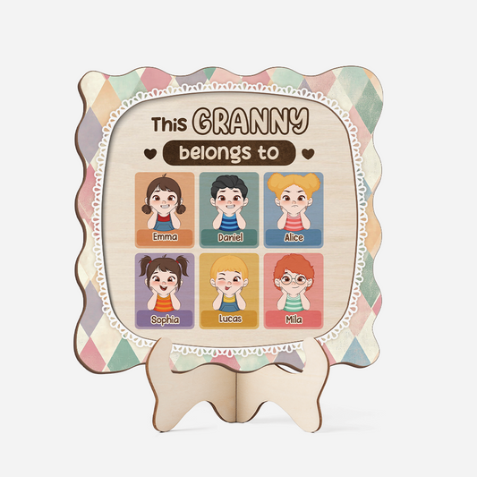 7713QUK1 personalised this grannygrandad belongs to wooden plaque 7713qskab