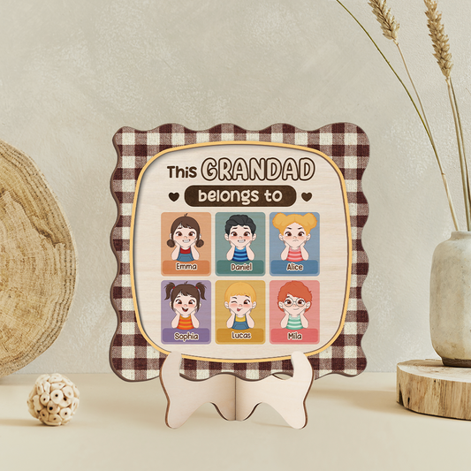 7713QUK2 personalised this grannygrandad belongs to wooden plaque 7713qskab
