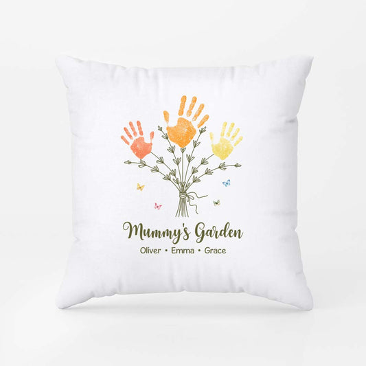7719PUK2 personalised grannys garden pillow with handprint for grandmamum 7719p8lca
