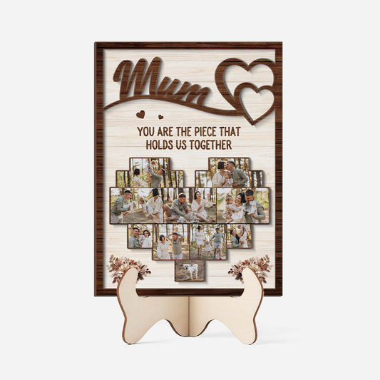 7769QUK1 personalised grannymum you are the piece that holds us together wooden plaque 7769q6pma
