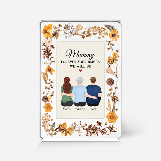 7785RUK1 3d printing effect personalised rectangle acrylic plaque for mum and dad 7785r3kma