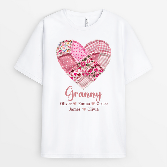 7809AUK1 personalised grandma t shirt with grandkids names for mothers day 7809a8fca