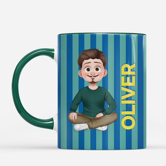 7814MUK2 personalised striped coffee mugs_ with names for himher 7814mcqca