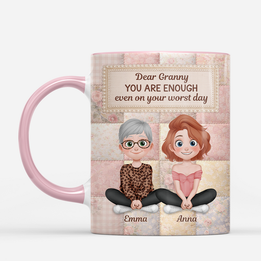 7815MUK2 3d printing effect personalised dear mummygrandma you are enough mug 7815mcfca