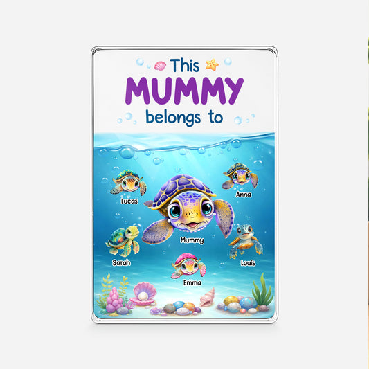 7837RUK1 personalised sea turtle rectangle acrylic plaque for mumdad 7837r6vwa_2