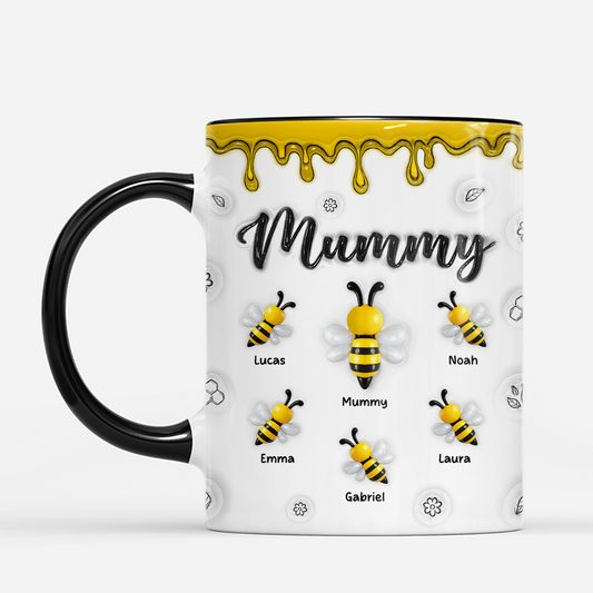 7865MUK2 3d printing effect personalised bee coffee mug_ for mumgrandma 7865m8fma