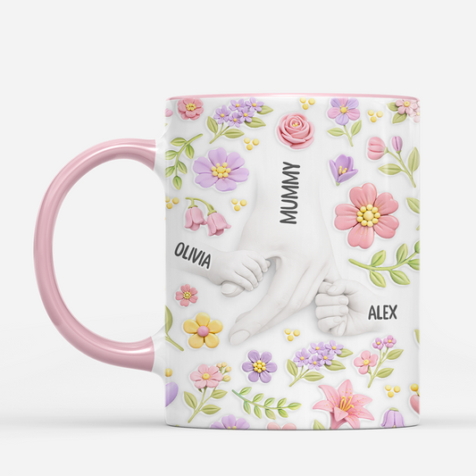 7867MUK2 3d printing effect personalised flower mug for mothers day for mumgranny 7867mshna