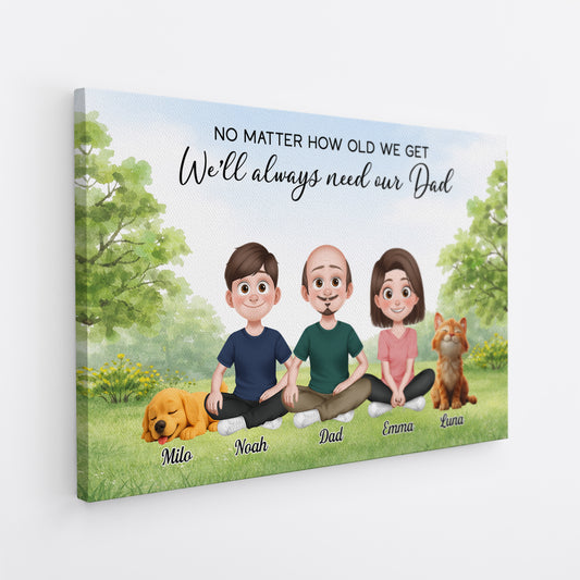 7904CUK2 personalised no matter how old we get canvas for mumdad 7904c8pza