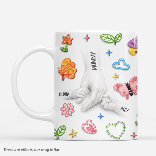 7907MUK1 3d printing effect personalised holding mums hand mug with flowers for mumgrandma 7907m6pna_89468348 6e6c 4eb9 918f f9cbbf19a14c