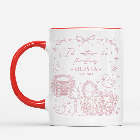 7934MUK2 personalised id rather be thrifting_ coffee mug for her 7934msyna