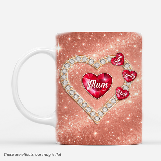 7938MUK1 personalised diamond heart mug with names for mumgrandma 7938mt6ca_4c671a7d 6197 4791 b212 95faba6c33e6