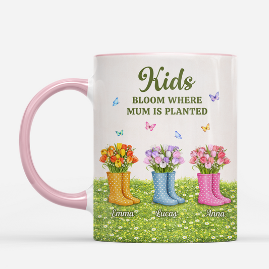 7939MUK2 personalised grandkids bloom where grandma is planted mug for grannymum 7939mtkca