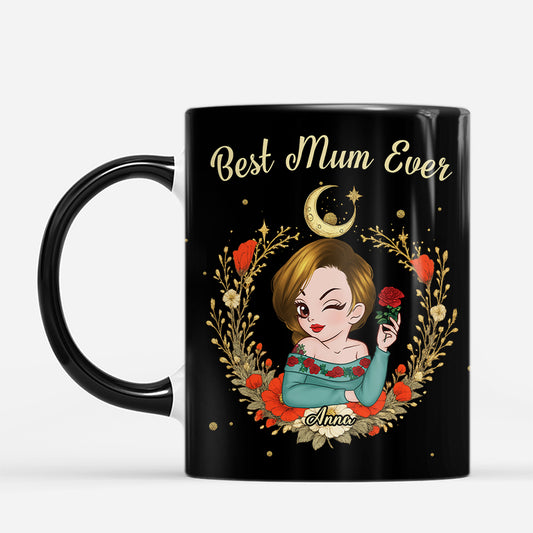 7947MUK1 personalised best mum ever mug with roses for mumgrandma 7947m3qaa