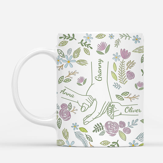 7967MUK2 3d printing effect personalised flower mug for mumgrandma on mothers day 7967m3qta