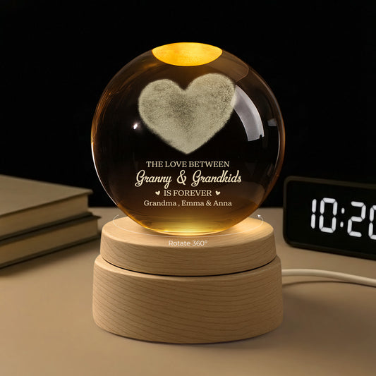 7987LUK2 personalised mothers day 3d crystal ball lamp for mumgranny 7987l8lta