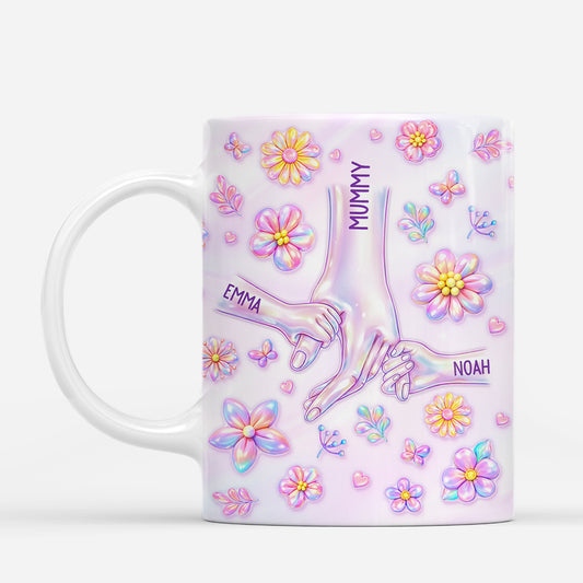 8002MUK2 3d printing effect personalised holographic flower mug for mumgranny 8002mspza