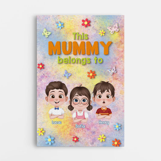 8004CUK1 personalised this mummy belongs to canvas for mumdad 8004c6kaa