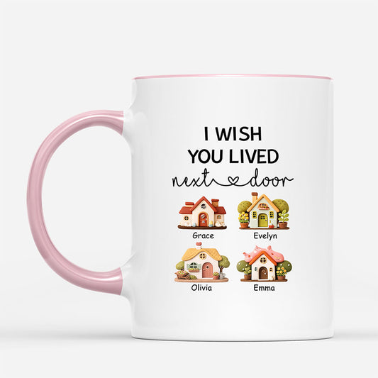 8034MUK2 personalised i wish you lived next door mug for a friend 8034m8v5f