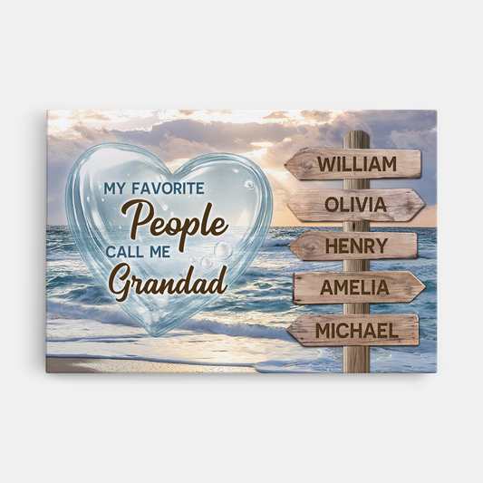 8044CUK1 personalised street sign canvas_ with names for grannygrandad 8044ctqhb
