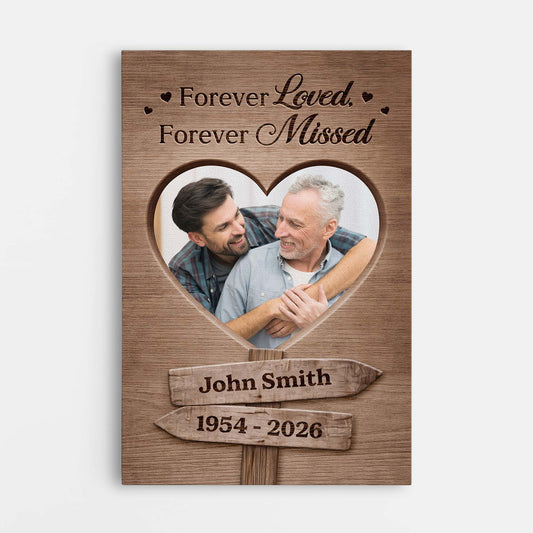 8061CUS1 forever loved forever missed photo canvas custom memorial gifts 8061ccqmi